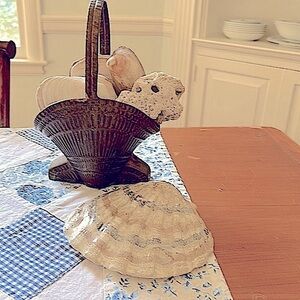 Clam Shell Brass Decor Basket Door Stop Multi-Functional Clam Brass